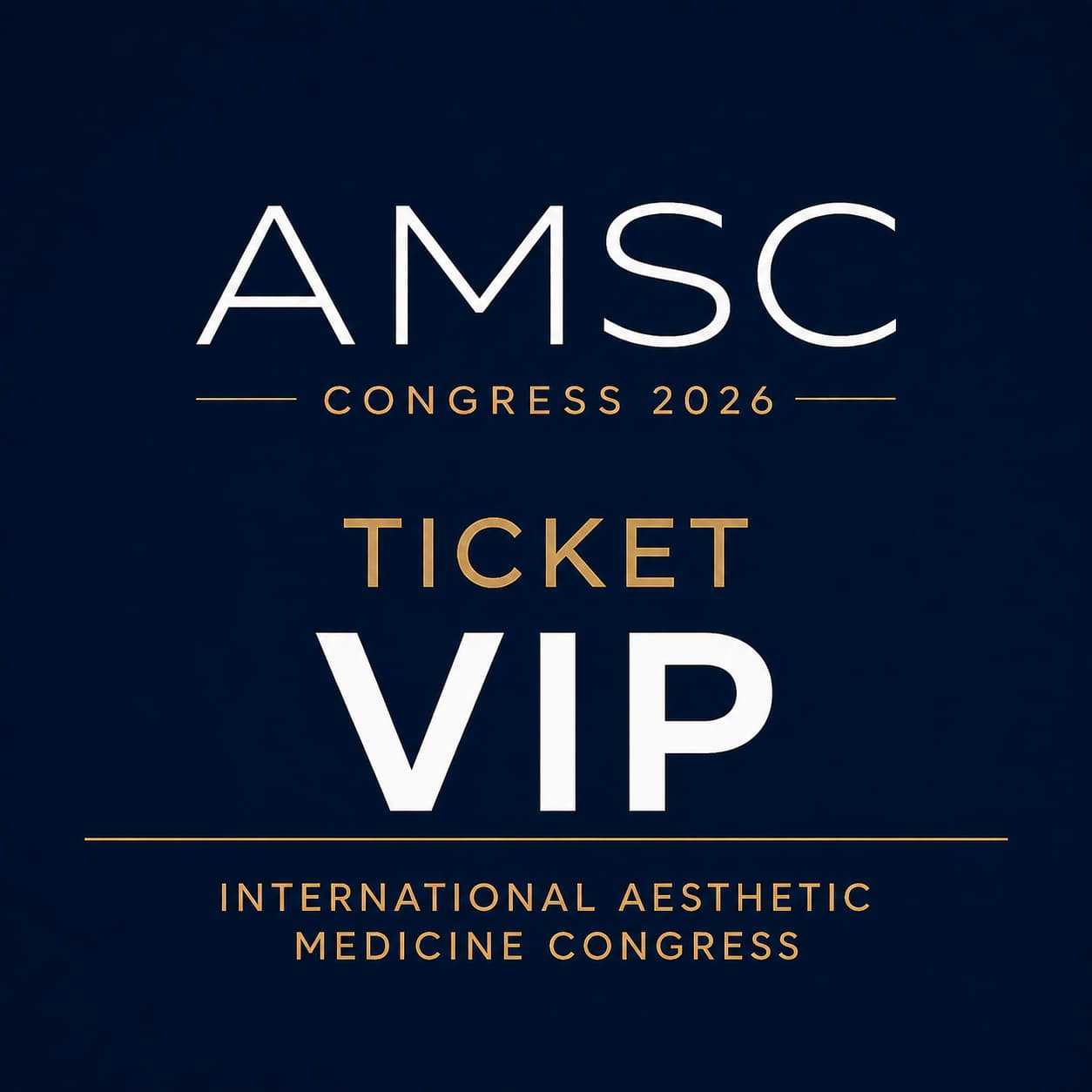 Ticket VIP — AMSC Congress 2026